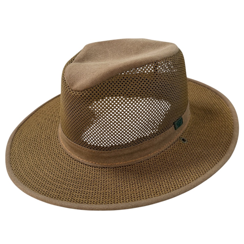Henschel Breezer Mesh Outback Hat Mens 3XL Brown Made in USA Sun Safari Fedora